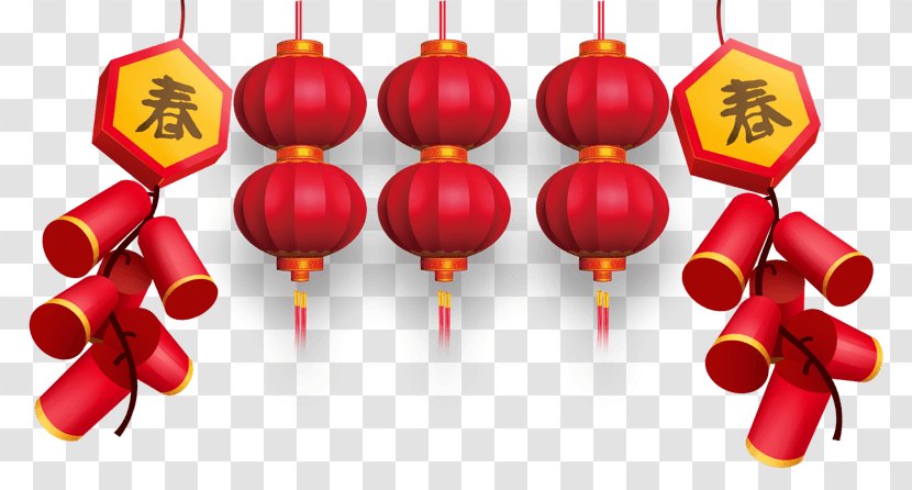Chinese New Year Firecracker Image Design - Lantern Festival - Jackolantern Transparent PNG
