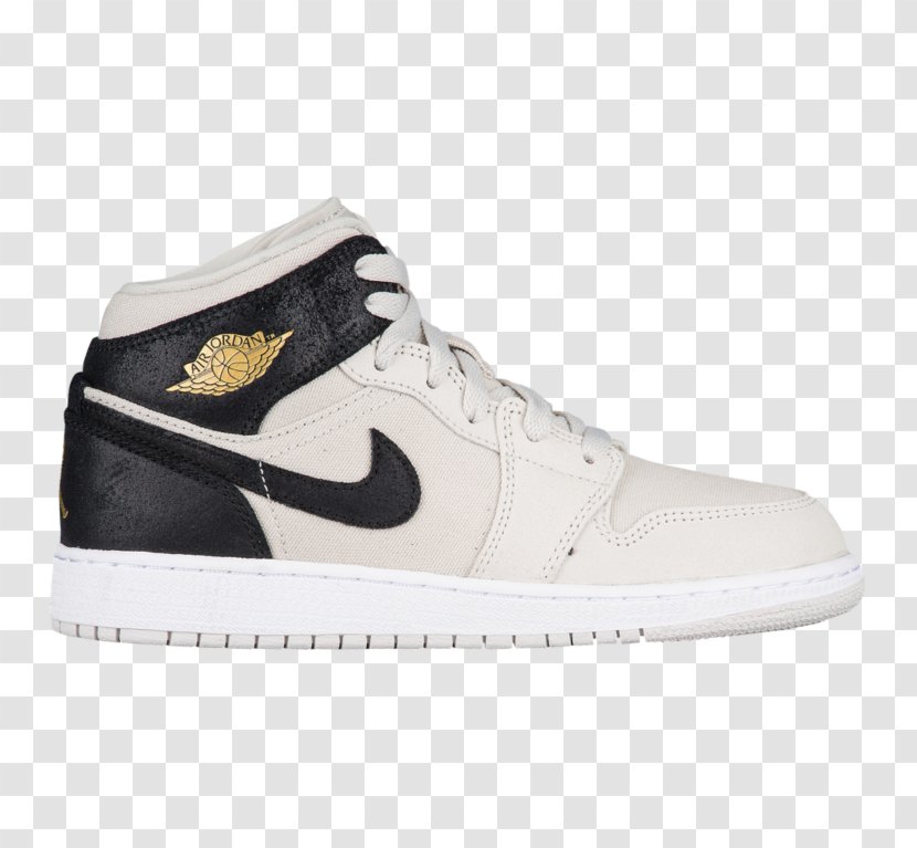 Air Jordan 1 Mid Nike Sports Shoes Jumpman - Gold KD Boys Transparent PNG
