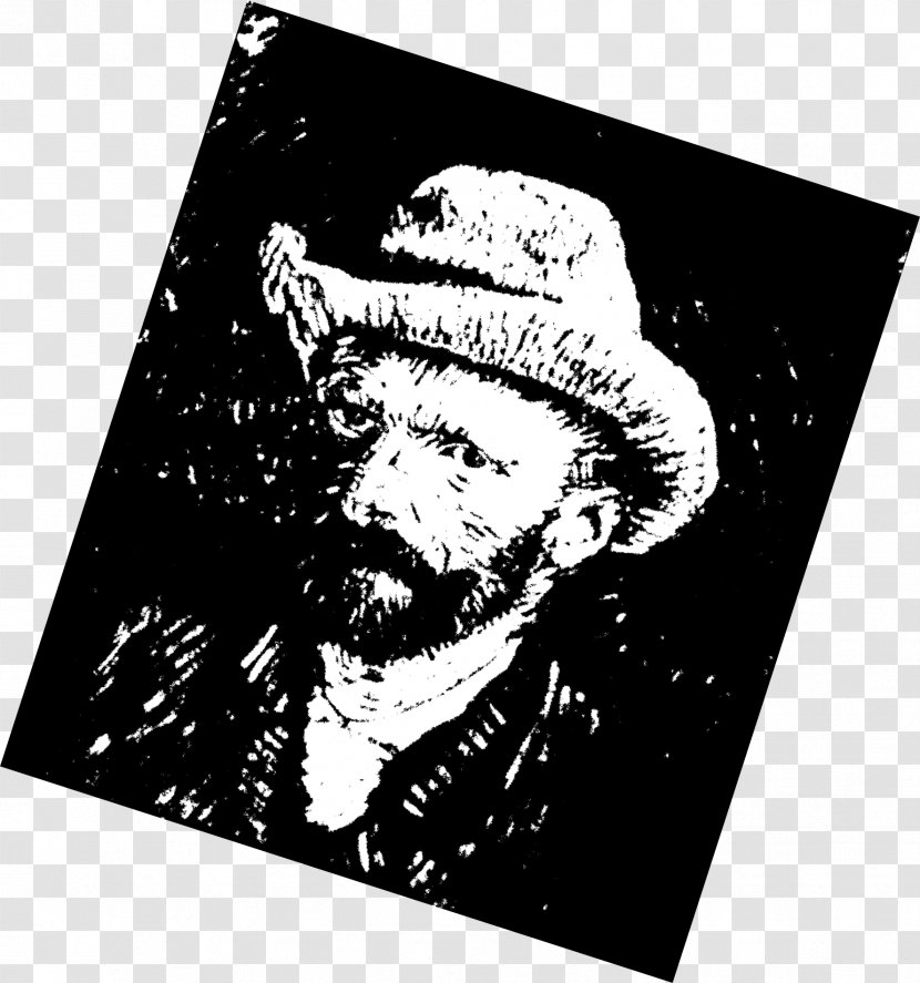 Self-Portrait With Dark Felt Hat Van Gogh Self-portrait Illustration - Printmaking - Avatar Map Transparent PNG