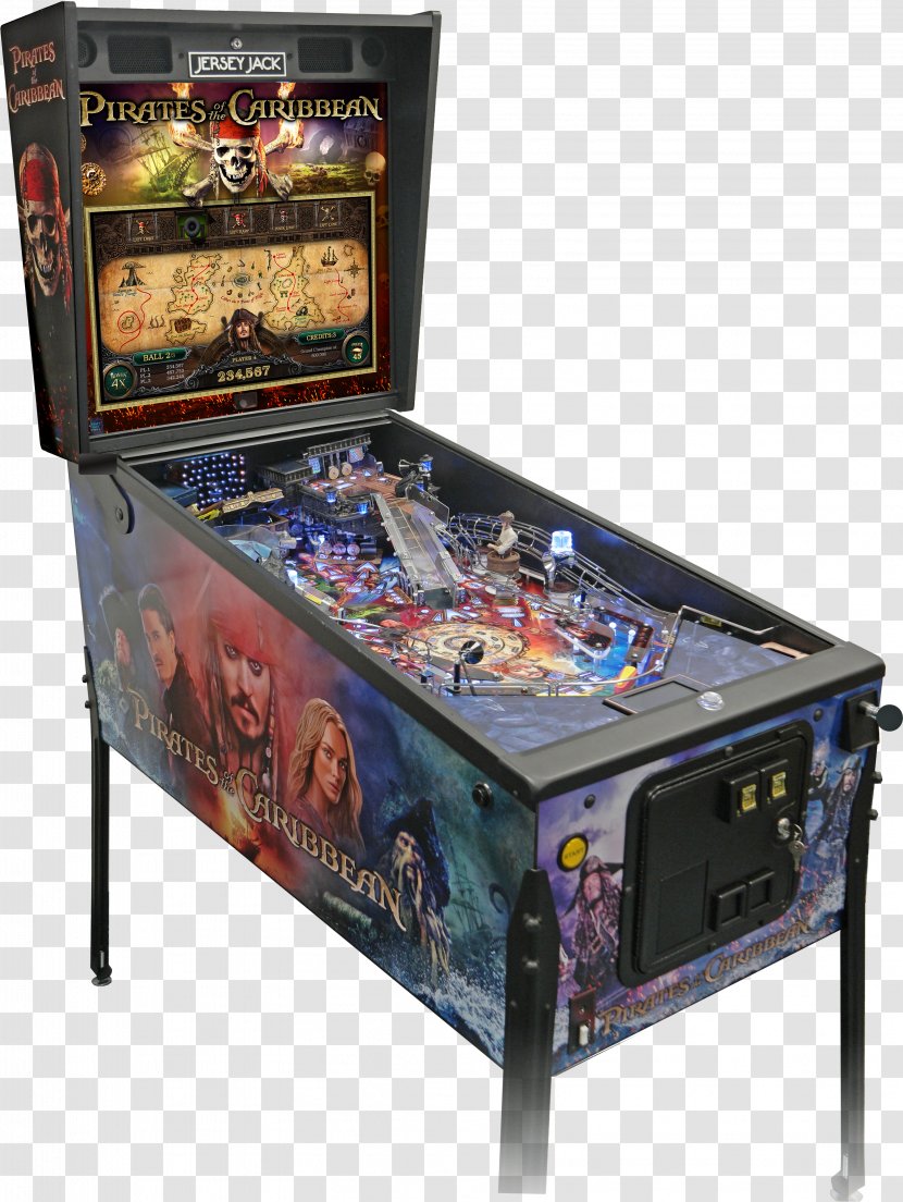 Pirates Of The Caribbean Jersey Jack Pinball Stern Video Game - Black Pearl Transparent PNG