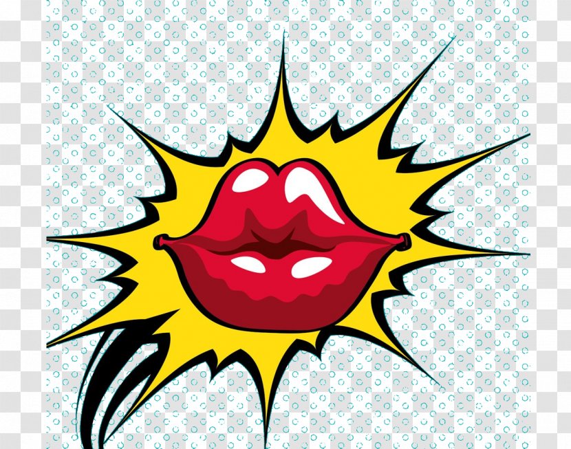 Explosion Royalty-free Icon - Cartoon - Yellow Lips Material Transparent PNG