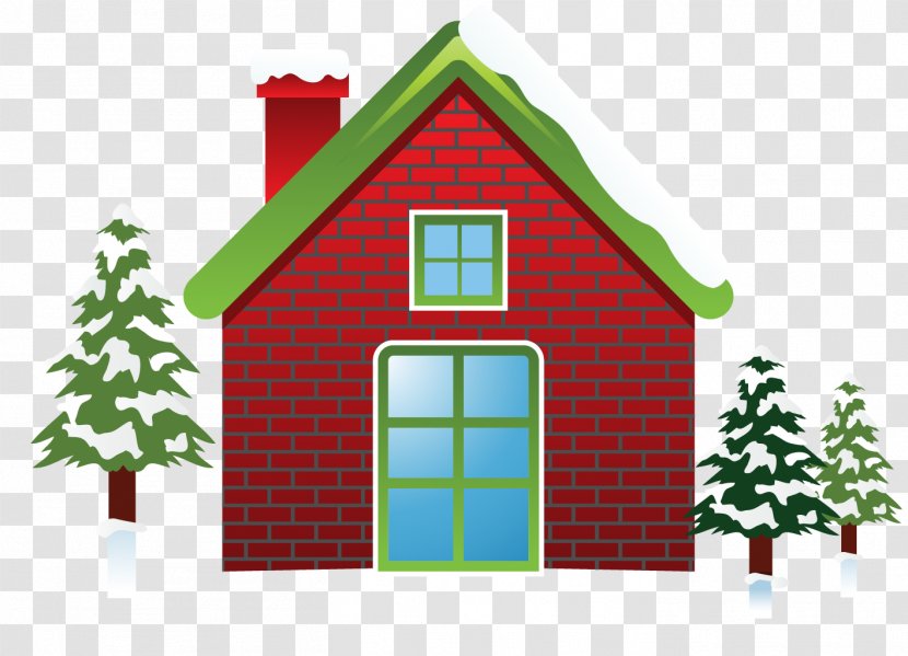 Euclidean Vector House Snow - Roof - Red Brick Building Transparent PNG