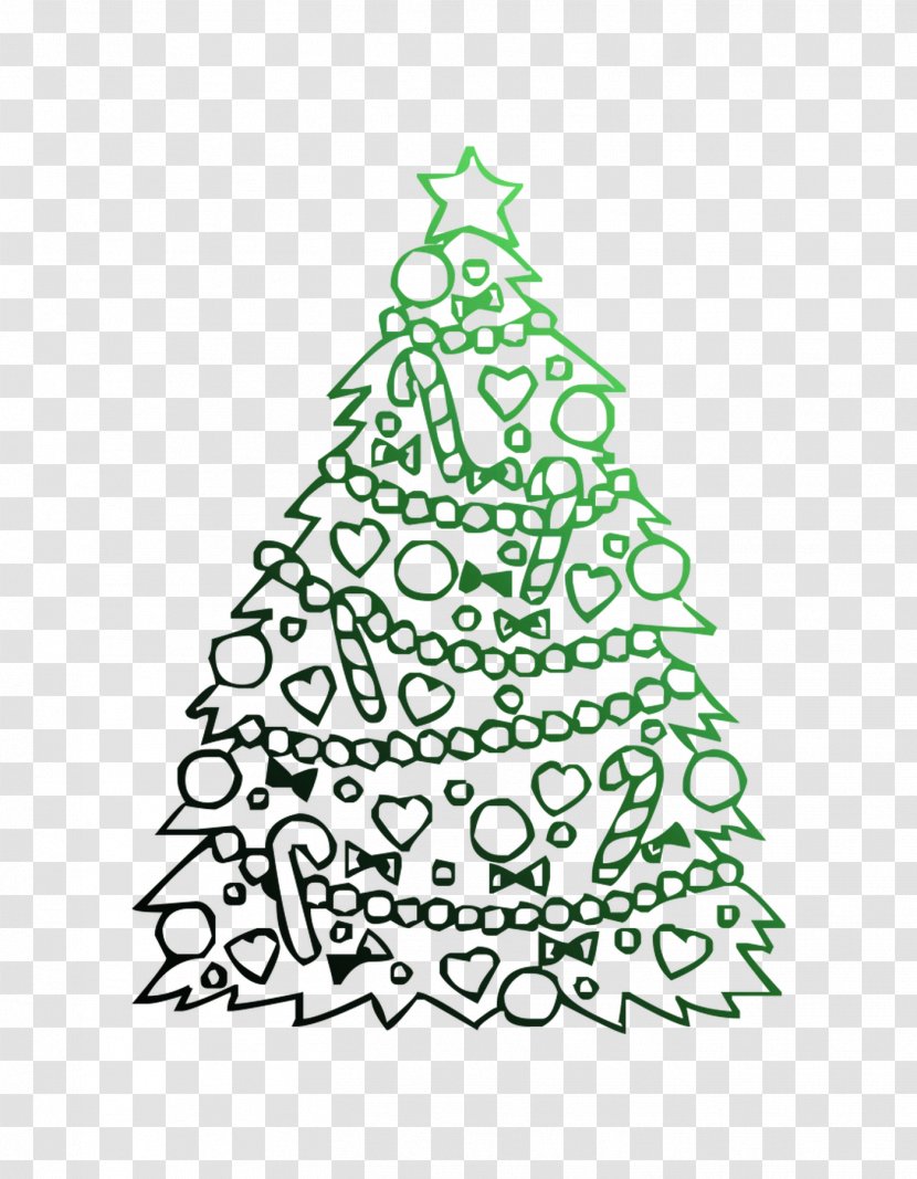 Coloring Book Christmas Tree Day Pages Drawing - Holiday - Santa Claus Transparent PNG