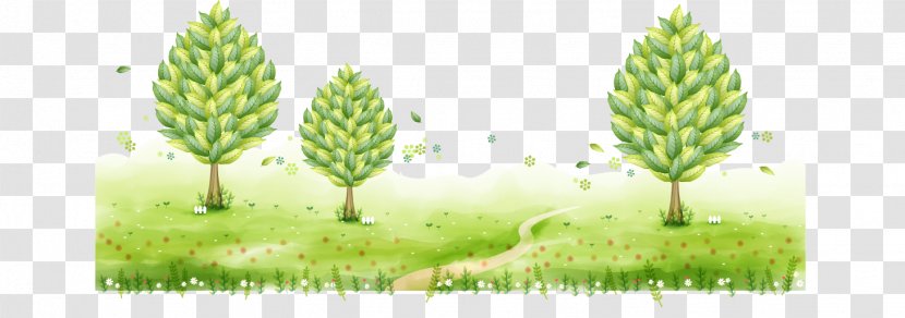 Adobe Illustrator Euclidean Vector Poster - Fresh Grass Woods Transparent PNG
