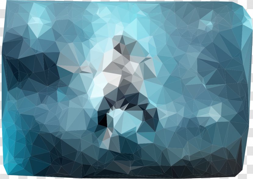 Art Polygon Drawing - Blue - Polygonal Transparent PNG