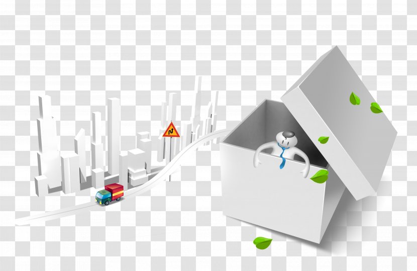 Paper Box 3D Computer Graphics White - In Villain And Architecture Transparent PNG