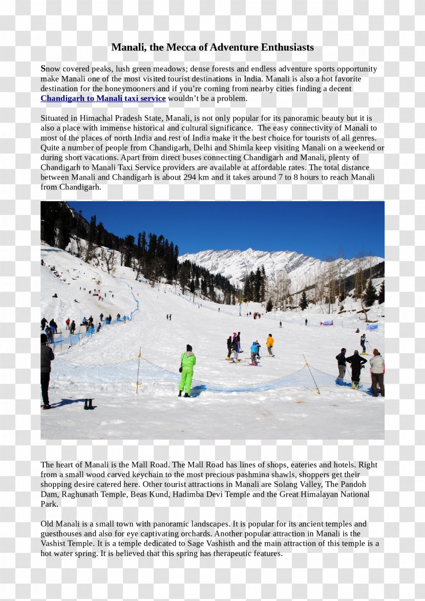 Manali, Himachal Pradesh Shimla Solang Valley Package Tour Travel Transparent PNG
