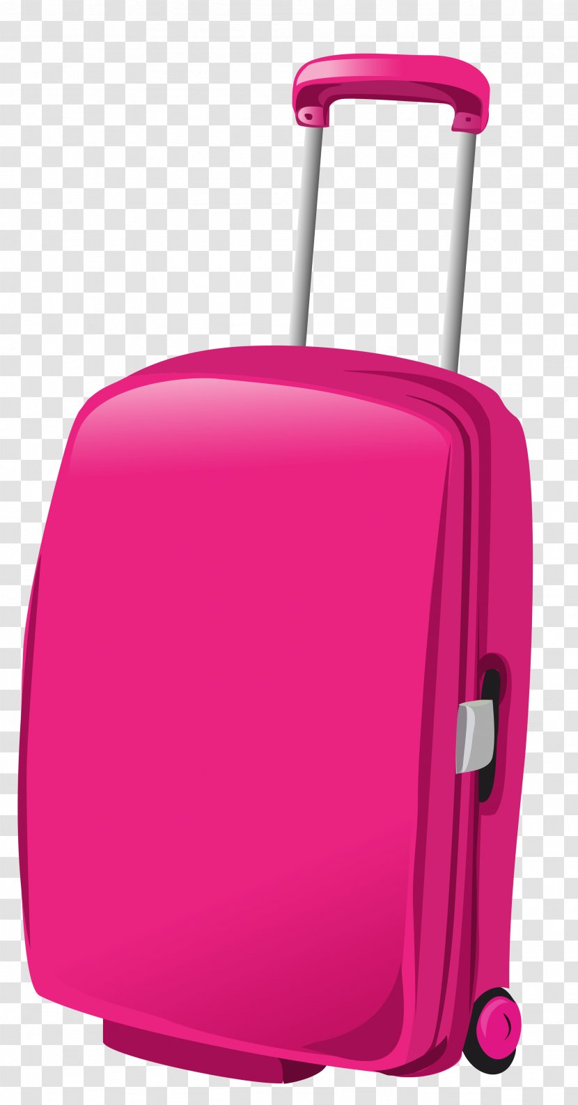 Suitcase Baggage Travel Pink Clip Art - Magenta - Bag Clipart Picture Transparent PNG