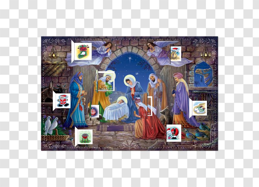 Art Mural Toy Nativity Scene - Artwork - Advent Calendars Transparent PNG