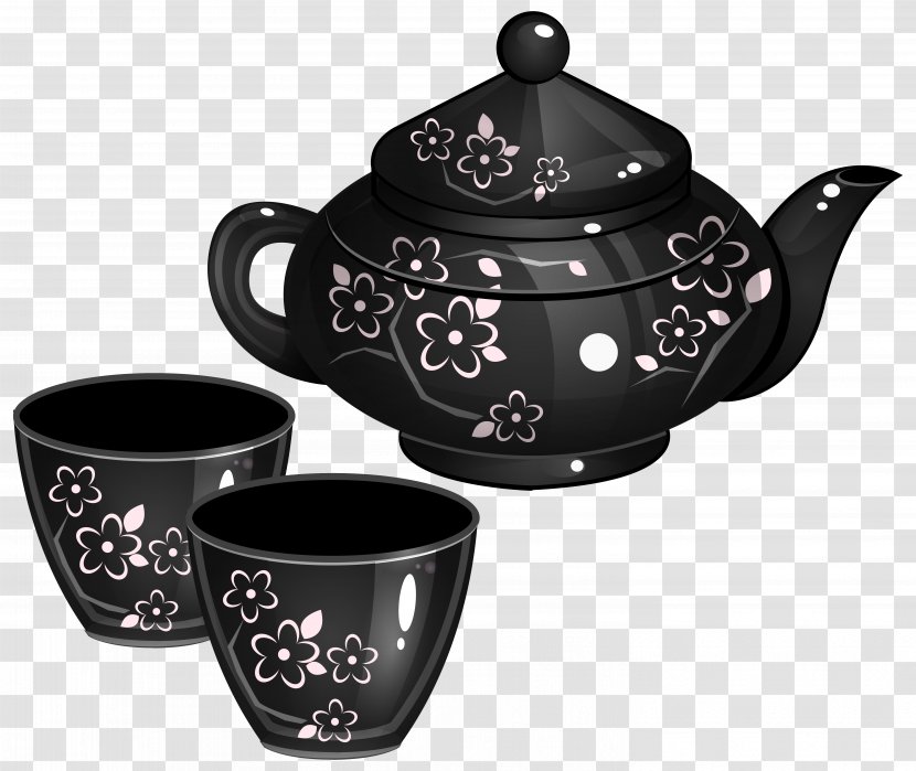 Tea Set Coffee Clip Art - Ceramic - Clipart Image Transparent PNG