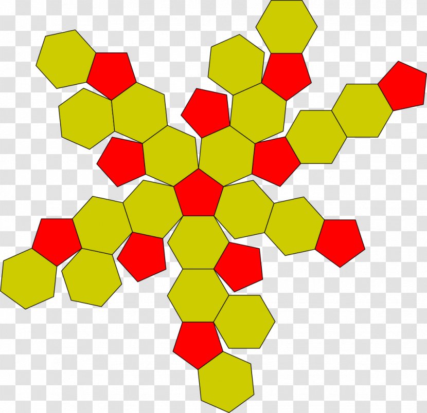 Truncated Icosahedron Net Icosidodecahedron Truncation - Material - Shape Transparent PNG