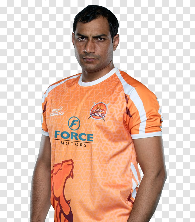 Sonu Narwal T-shirt Puneri Paltan Pro Kabaddi - Shoulder Transparent PNG