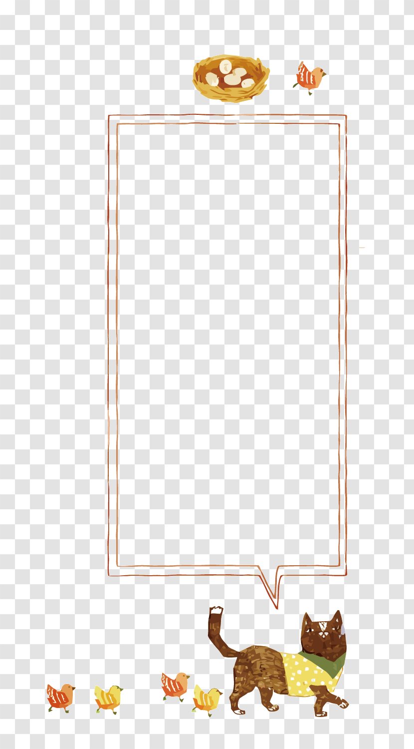 Adobe Illustrator Illustration - Coreldraw - Vector Cat Border Transparent PNG