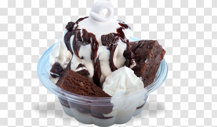 Chocolate Brownie Sundae Banana Split Ice Cream Fudge Transparent PNG