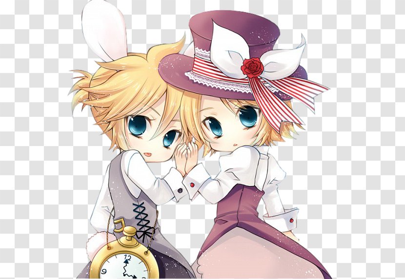 Kagamine Rin/Len Hatsune Miku Vocaloid Alice's Adventures In Wonderland - Frame Transparent PNG
