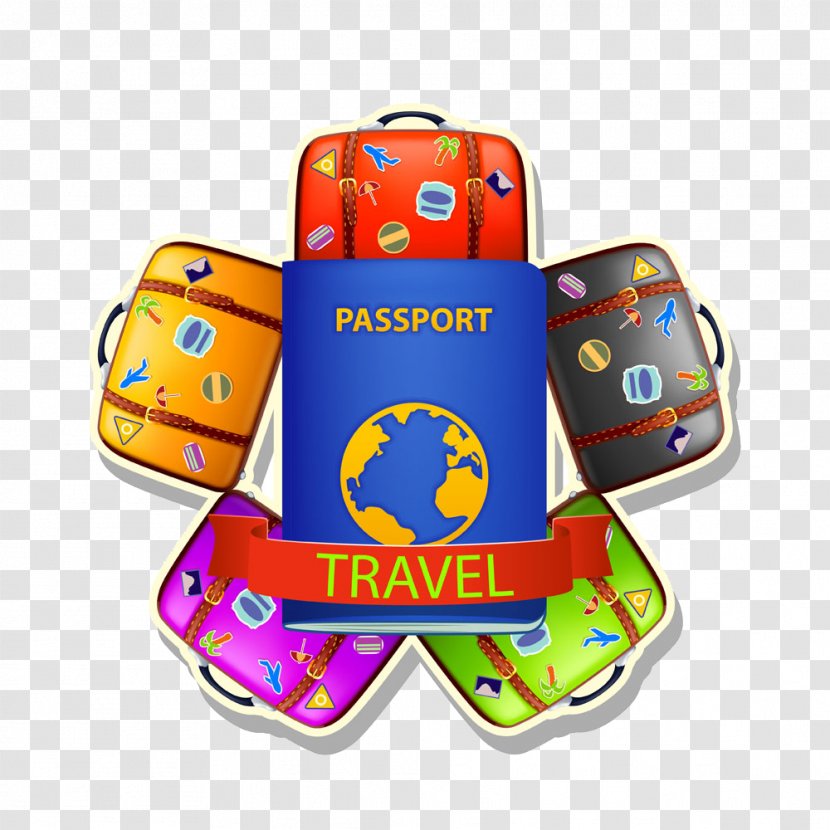 Suitcase Baggage Travel Illustration - Orange - A Variety Of Transparent PNG