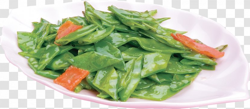 Snow Pea Spinach Salad Vegetarian Cuisine Stir Frying Vegetable - A Fried Peas Transparent PNG