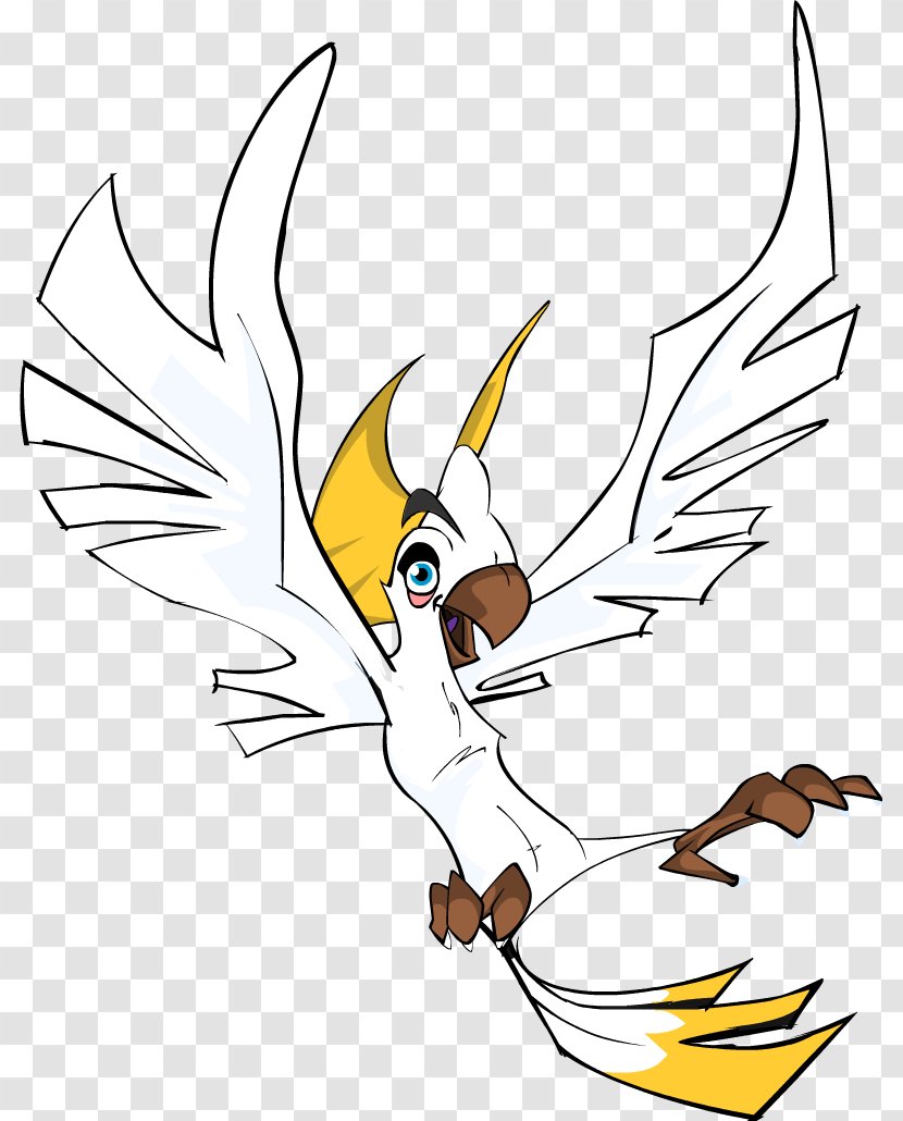 Beak Line Art White Clip - Wing - Cartoon Transparent PNG