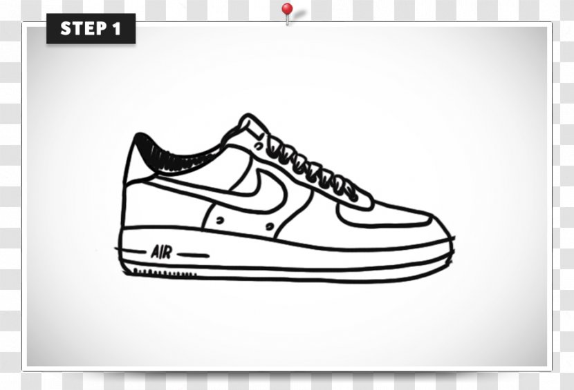Air Force Shoe Nike Sneakers Clip Art - Shoes Outline Transparent PNG