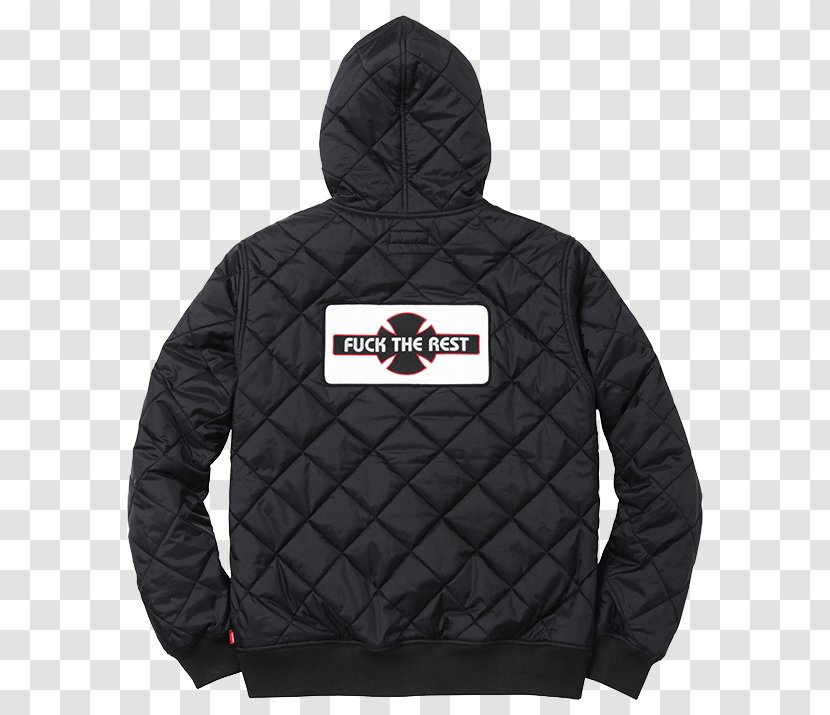 Hoodie Supreme Jacket Clothing Shirt - Brand - Jordan Black With Hood Transparent PNG