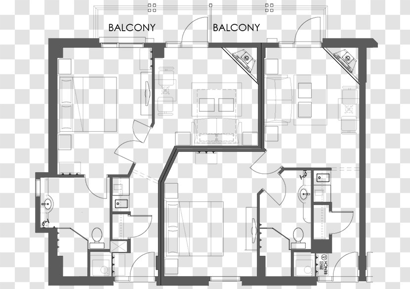 Floor Plan Architecture House Facade - Design Transparent PNG