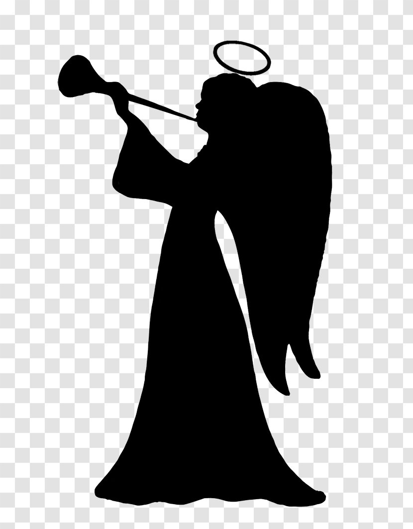 Silhouette Drawing Angel Clip Art - Silhouettes Transparent PNG