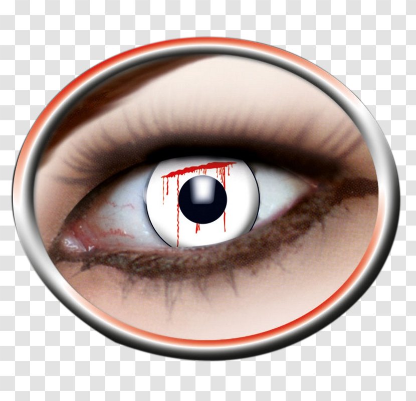 Contact Lenses Blue Color Eye - Silhouette Transparent PNG