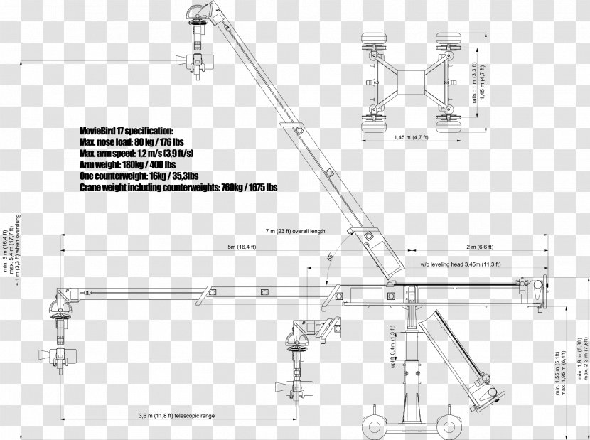 Technocrane Patent Crane Shot State Of The Art - Diagram Transparent PNG