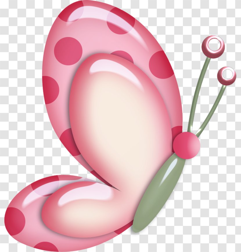 Butterfly Tail Pink - Cartoon - Polka Dot Transparent PNG