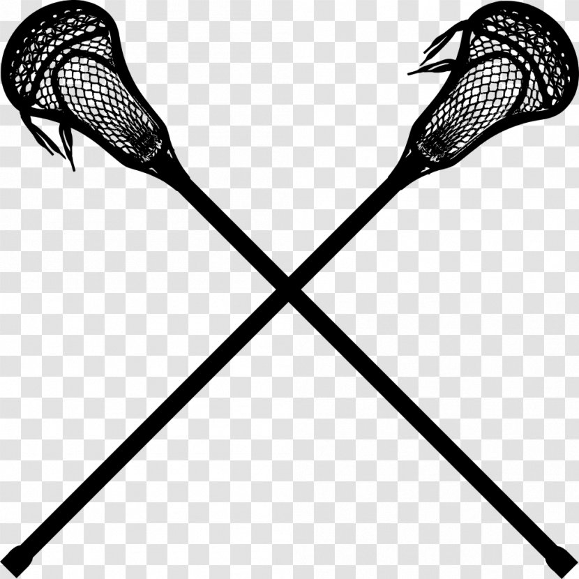 Lacrosse Sticks Sporting Goods Clip Art - Black And White Transparent PNG