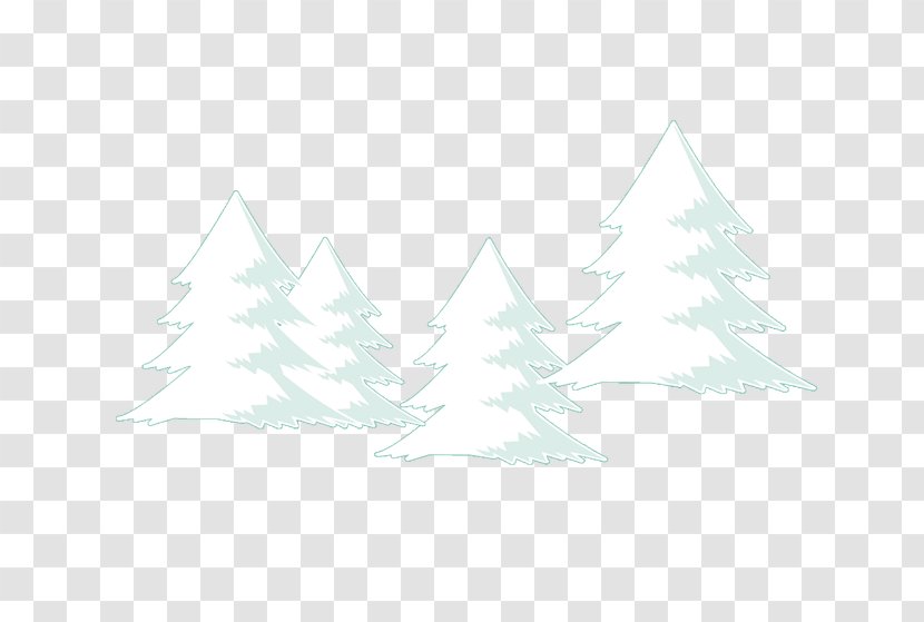 Fir Christmas Ornament Spruce Tree Triangle - Decoration - Hand-painted Transparent PNG