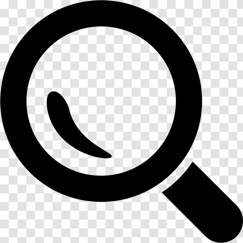Clip Art Magnifying Glass Image - Black And White Transparent PNG