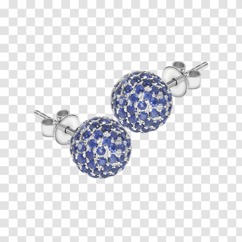 Sapphire Earring Carat Gold Jewellery - Gemstone - Diamond Stud Transparent PNG