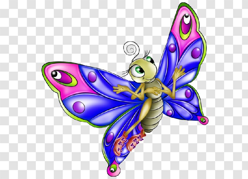 Butterfly Butterflies & Insects Clip Art Cartoon - Fictional Character Transparent PNG