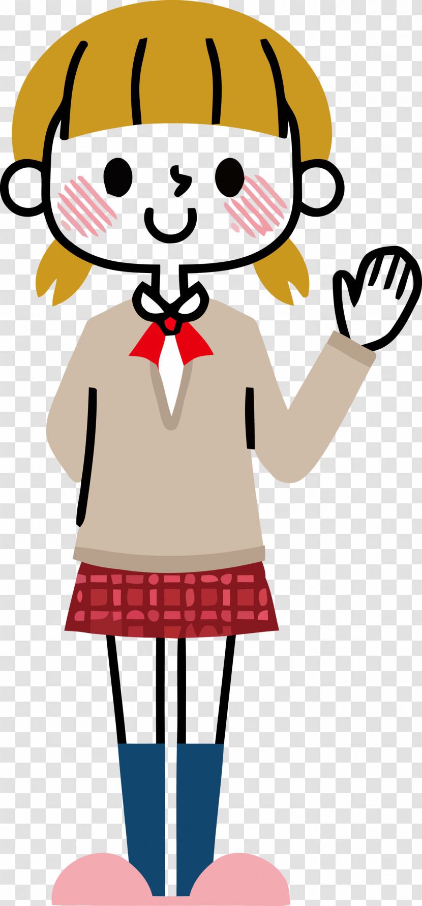 Cartoon Cheek Happy Pleased Transparent PNG