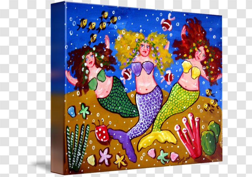 Painting Gallery Wrap Acrylic Paint Canvas - Mermaid Transparent PNG