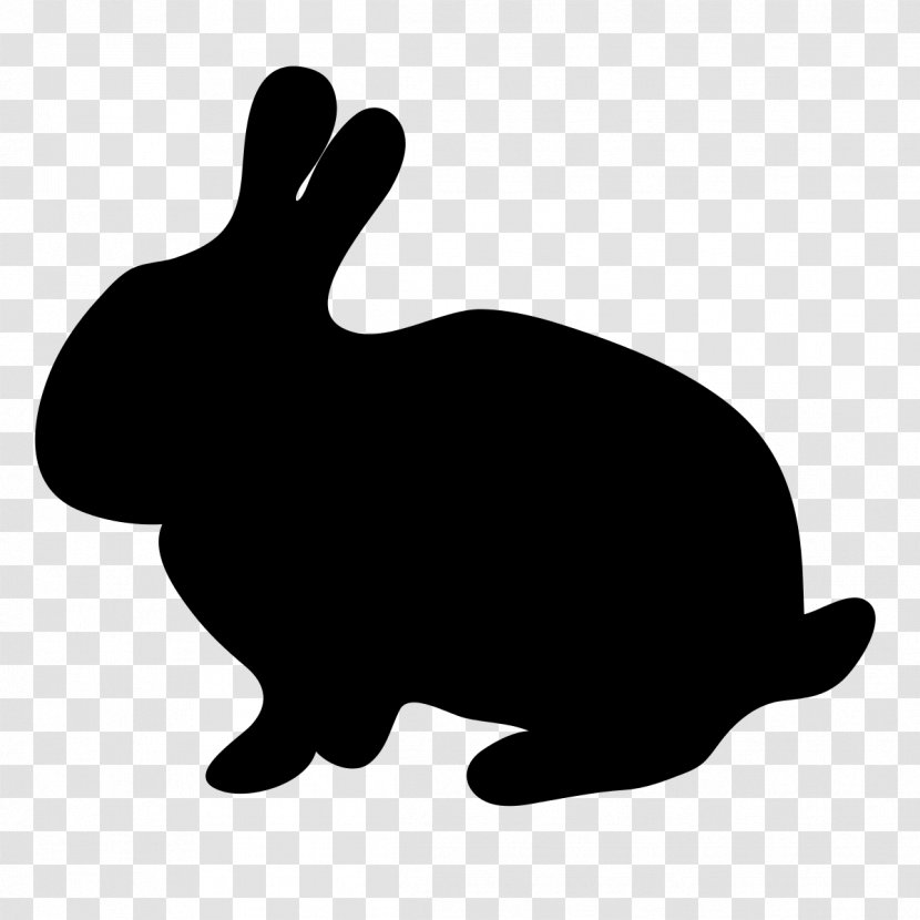 Rabbit Rabbits And Hares Hare Black-and-white Silhouette - Blackandwhite Transparent PNG