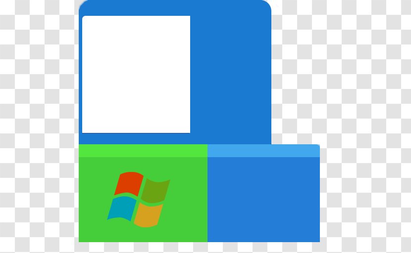 Blue Square Angle Area - Taskbar - ModernXP 06 Transparent PNG