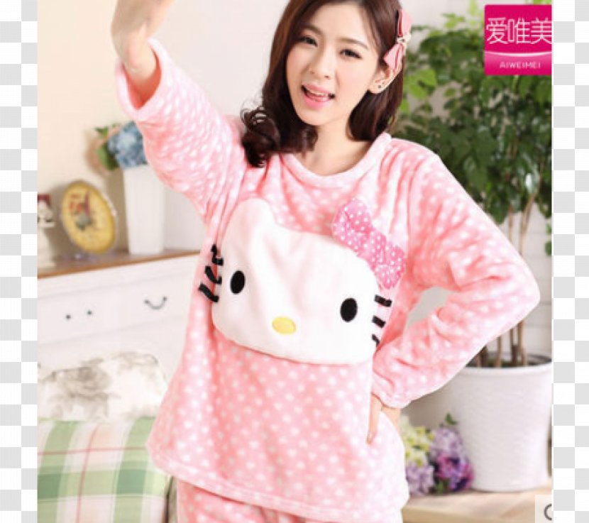 Pajamas Clothing Hello Kitty Sleeve Nightwear - Child - Cuteness Transparent PNG