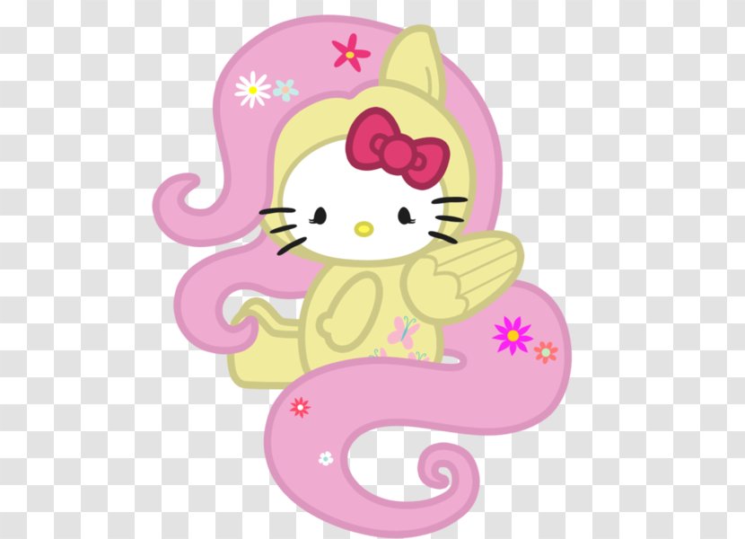 Hello Kitty Pinkie Pie Rarity Pony Fluttershy - Character - My Little Transparent PNG