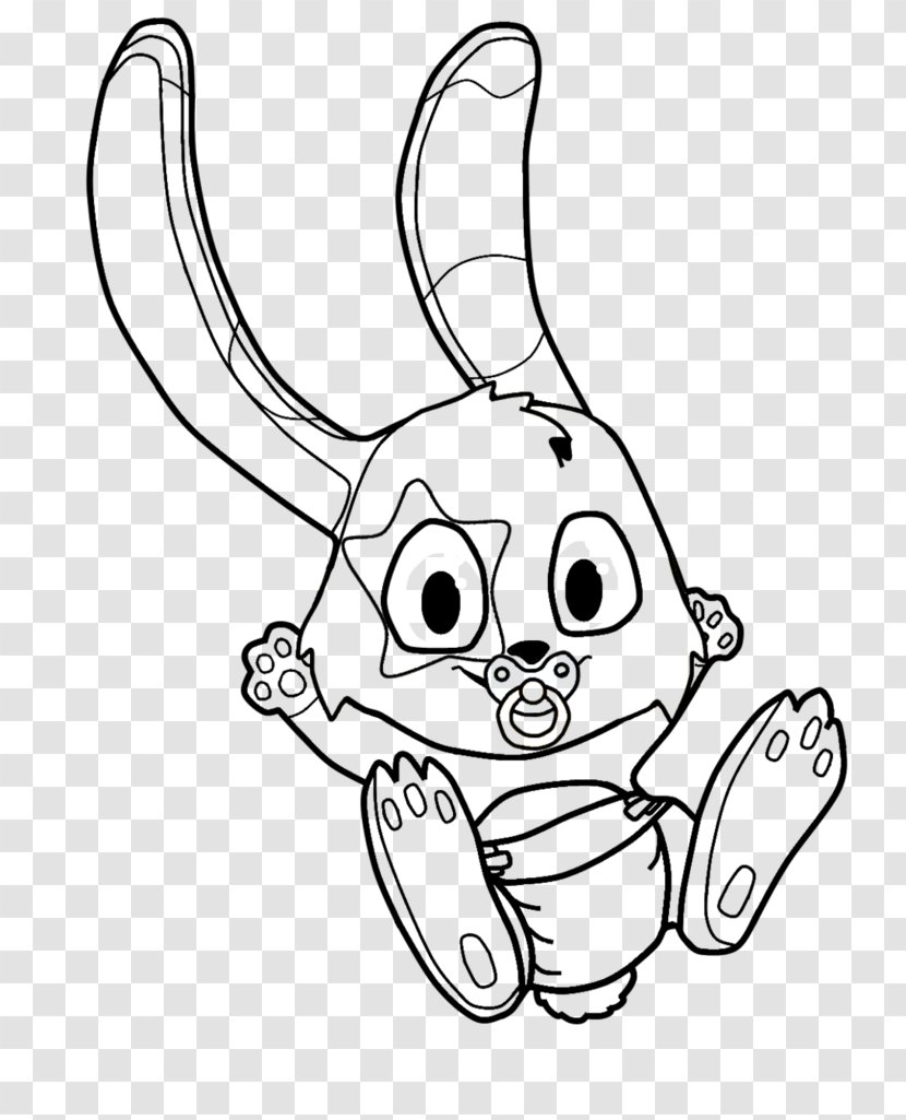 White Rabbit Bugs Bunny Line Art Hare Alice's Adventures In Wonderland - Cartoon - Baby Transparent PNG