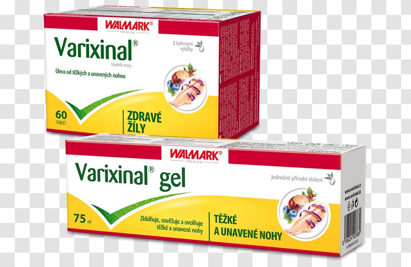 Walmark VARIXINAL Gel 75ml Dietary Supplement Tabl. 60 Foot Vein - Massage - Gotu Kola Transparent PNG
