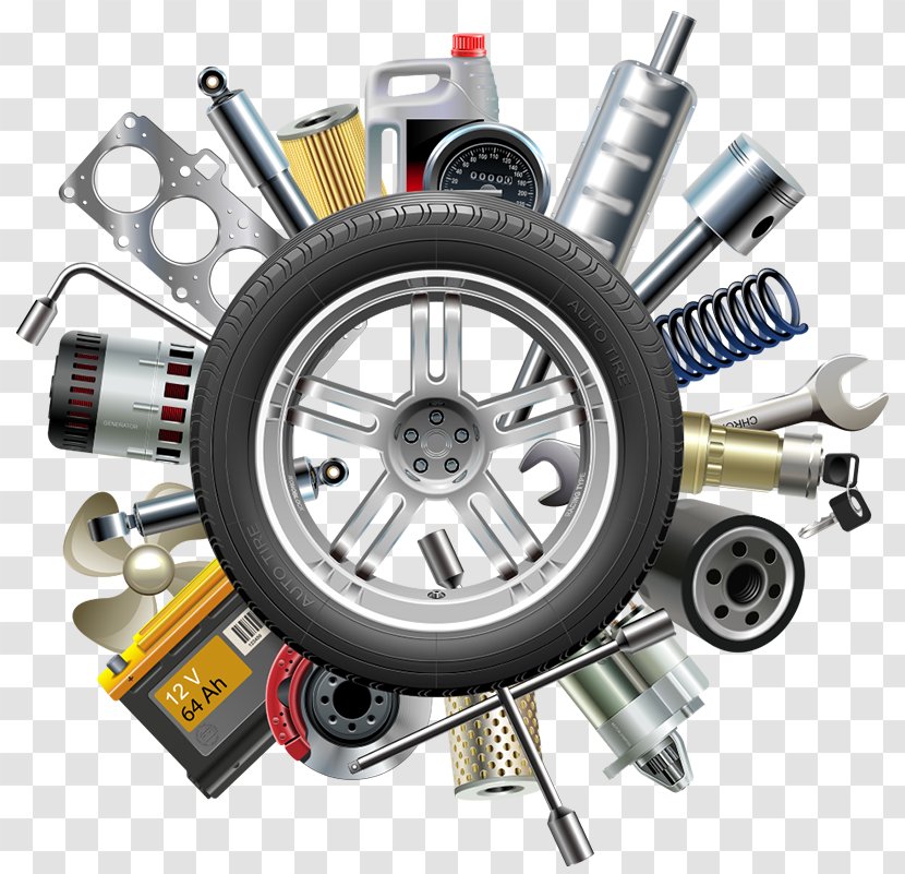Car Spare Part Wheel Stock Illustration - Tire - Maintenance,Wheel Full Service Transparent PNG