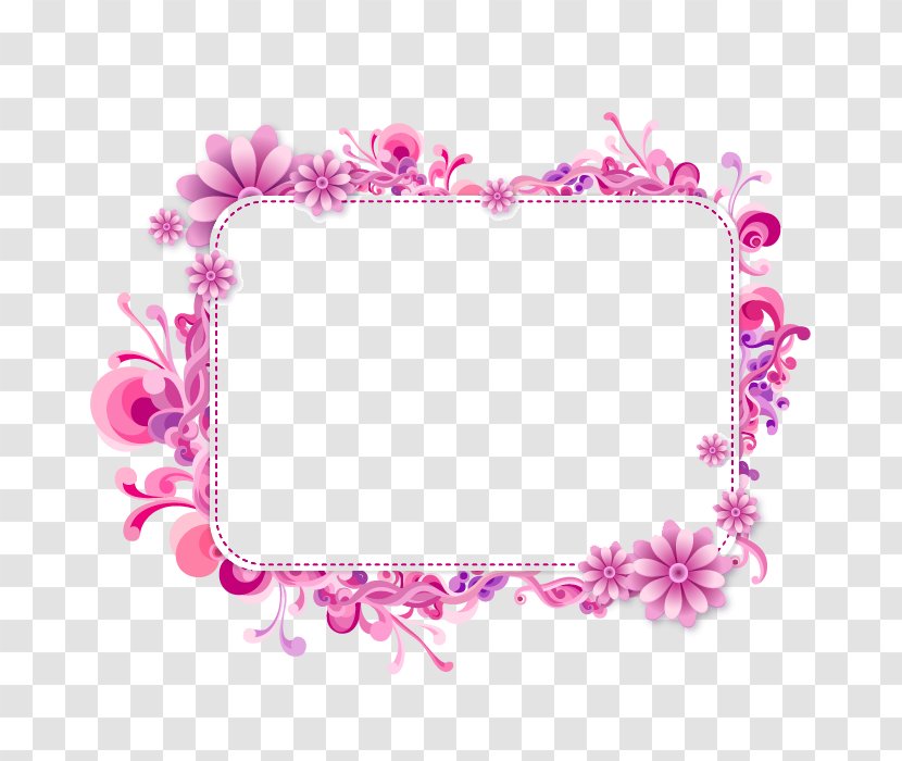 Picture Frames Clip Art - Page Layout - Garland Title Box Transparent PNG