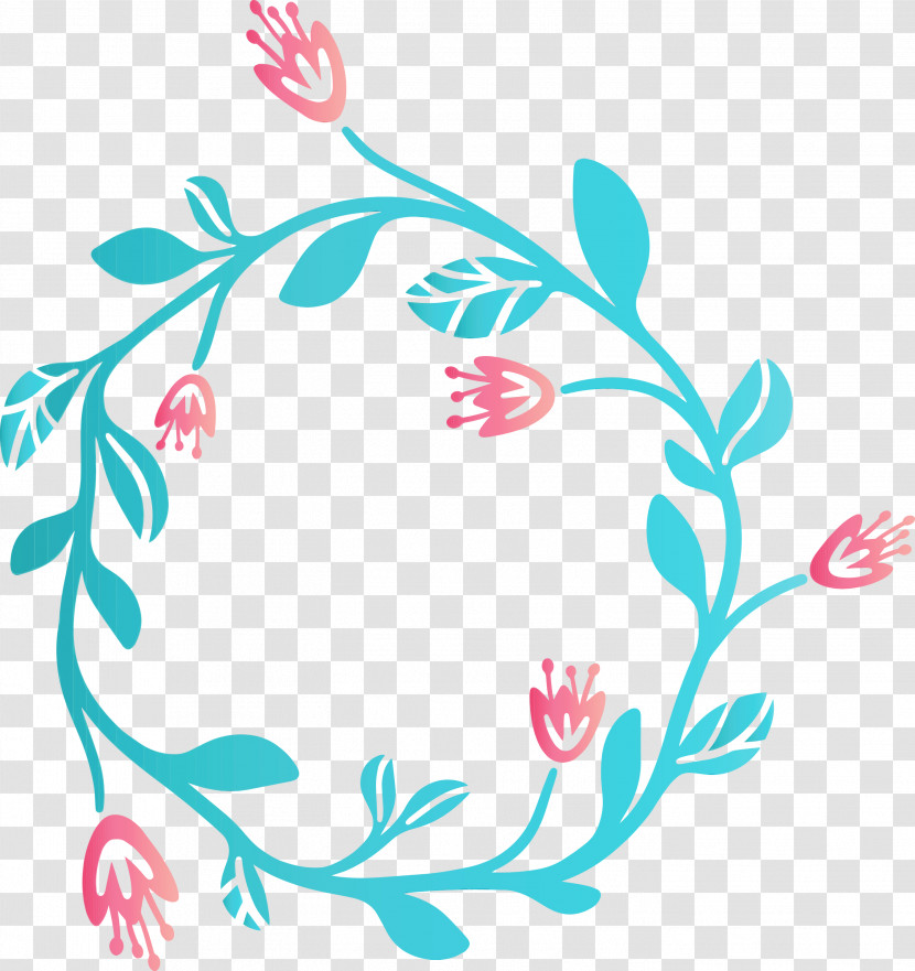 Turquoise Aqua Teal Circle Branch Transparent PNG