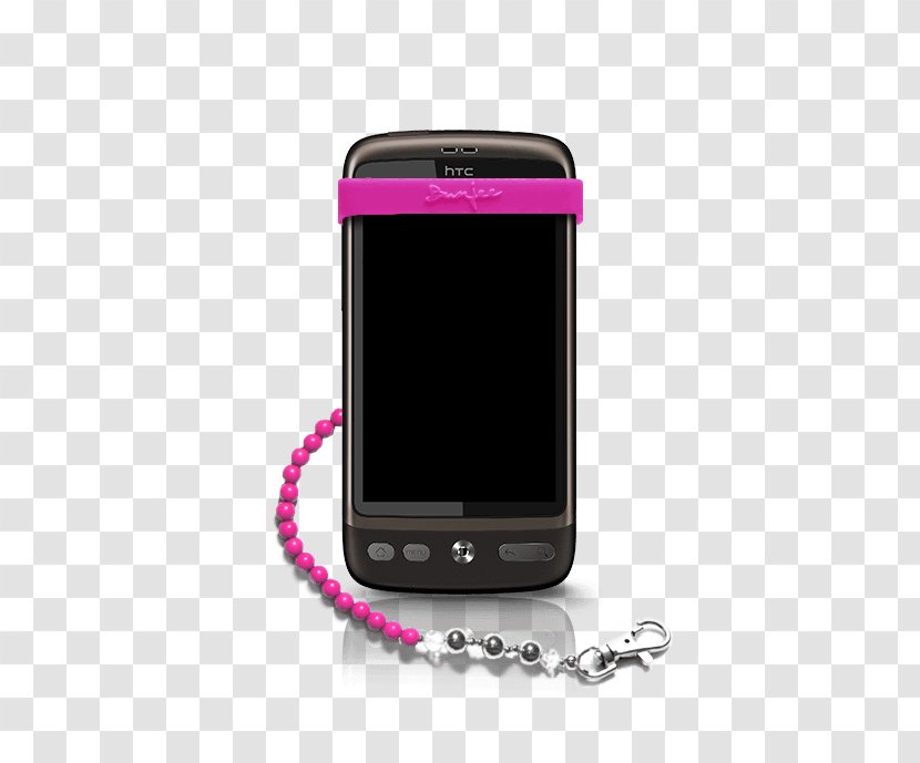 Feature Phone Mobile Accessories Handheld Devices Cellular Network IPhone - Gadget - Pink Beads Transparent PNG