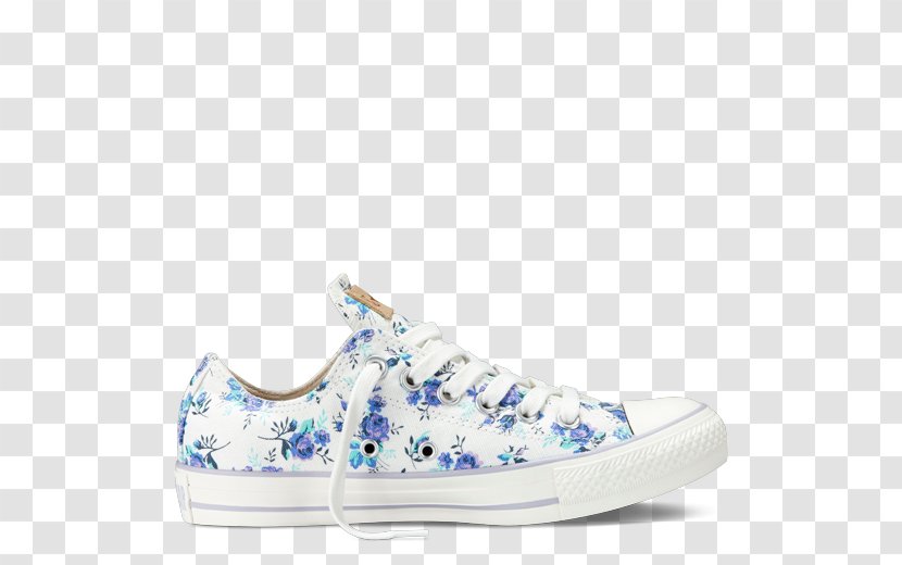 Chuck Taylor All-Stars Converse Sports Shoes Floral Design - Allstars - Turquoise For Women Transparent PNG