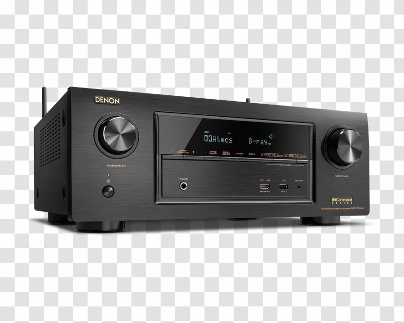 Denon AVR-X3400H 7.2 Channel AV Receiver AVR-X3300W Dolby Atmos - Technology - Bluetooth Transparent PNG