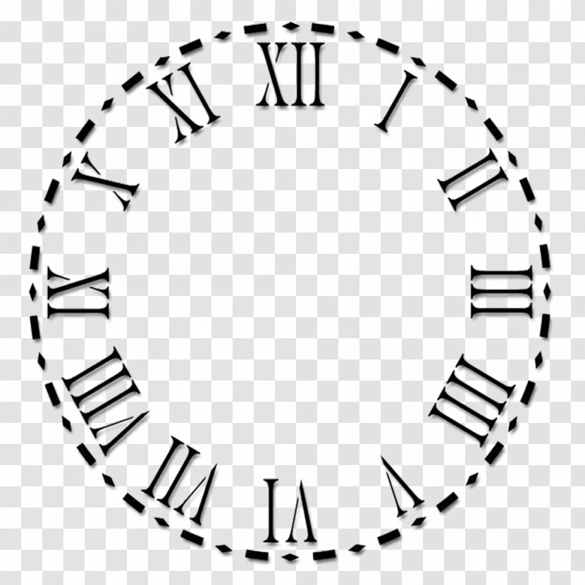 Clock Face Roman Numerals Numeral System - Numerical Digit Transparent PNG