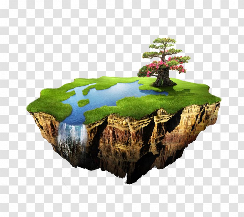 Natural Environment Environmental Degradation Sustainability Protection Nature - World Day - Tree And River Suspension Island Transparent PNG